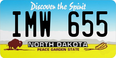 ND license plate IMW655