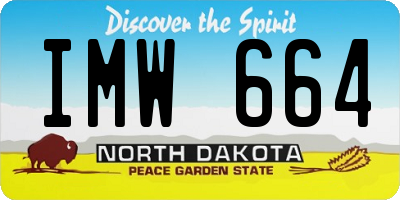 ND license plate IMW664