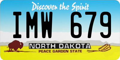 ND license plate IMW679