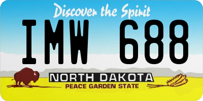 ND license plate IMW688