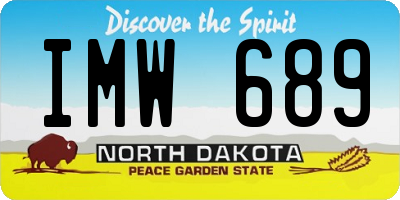 ND license plate IMW689
