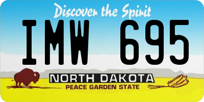 ND license plate IMW695