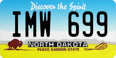 ND license plate IMW699