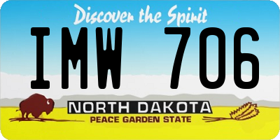 ND license plate IMW706