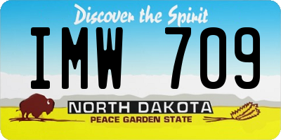 ND license plate IMW709