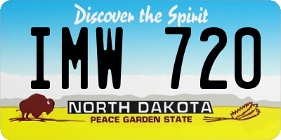 ND license plate IMW720