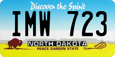 ND license plate IMW723