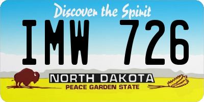 ND license plate IMW726