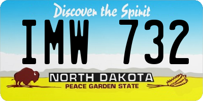 ND license plate IMW732