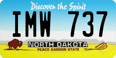 ND license plate IMW737