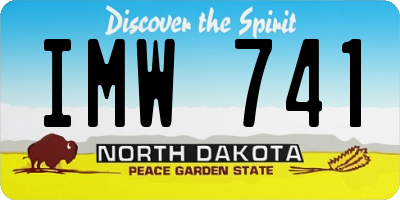 ND license plate IMW741
