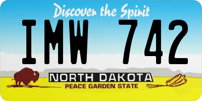 ND license plate IMW742