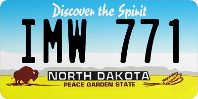 ND license plate IMW771