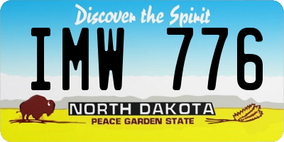 ND license plate IMW776