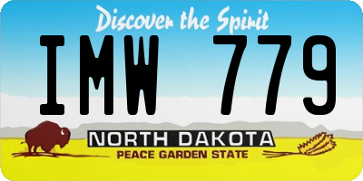 ND license plate IMW779