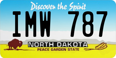ND license plate IMW787