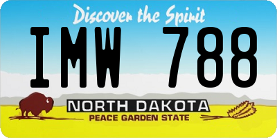 ND license plate IMW788