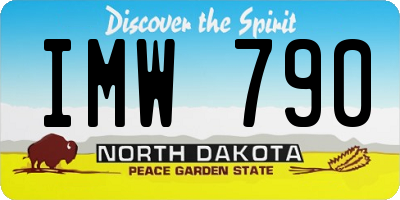 ND license plate IMW790
