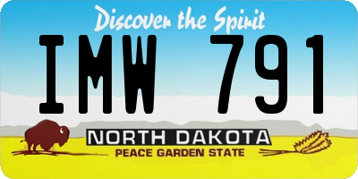 ND license plate IMW791