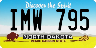 ND license plate IMW795