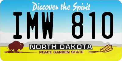 ND license plate IMW810