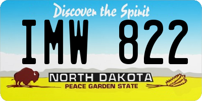 ND license plate IMW822