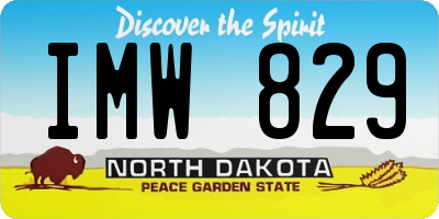 ND license plate IMW829