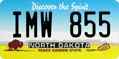 ND license plate IMW855