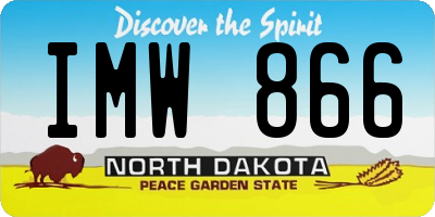ND license plate IMW866