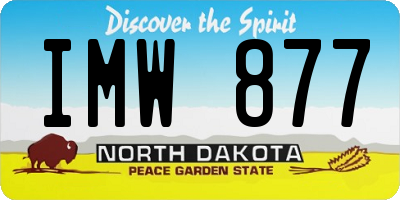 ND license plate IMW877