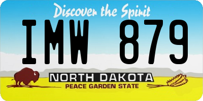 ND license plate IMW879