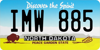 ND license plate IMW885
