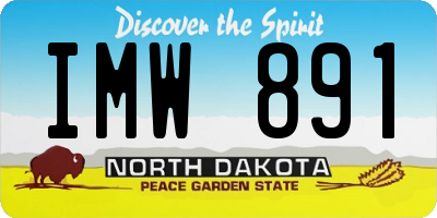 ND license plate IMW891