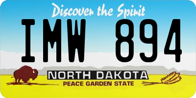 ND license plate IMW894