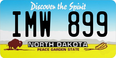 ND license plate IMW899