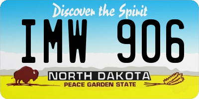 ND license plate IMW906