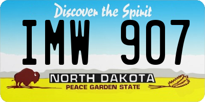 ND license plate IMW907