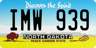 ND license plate IMW939