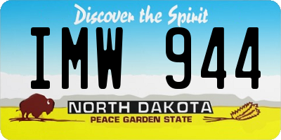 ND license plate IMW944