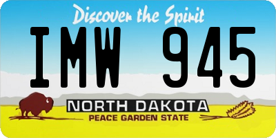 ND license plate IMW945