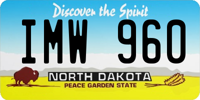 ND license plate IMW960