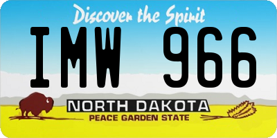 ND license plate IMW966
