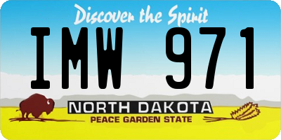 ND license plate IMW971