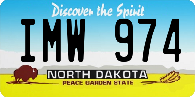 ND license plate IMW974