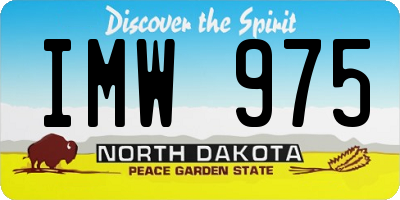 ND license plate IMW975