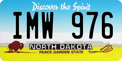 ND license plate IMW976