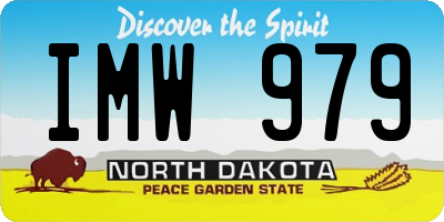 ND license plate IMW979