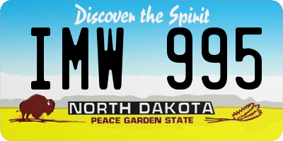ND license plate IMW995