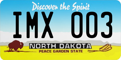 ND license plate IMX003