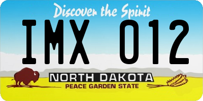 ND license plate IMX012